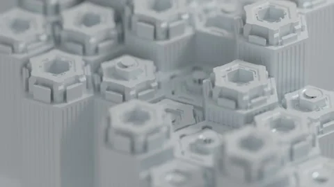 Technological background of high technologies, a complex working mechanism in Stock Footage 257525689