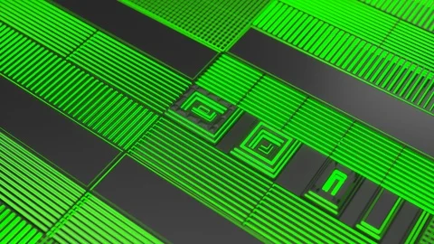 Technological background loop with green glowing lines Stock Footage 111356864