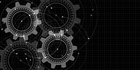 Technological background made of gears. Engineering industry. Stock Footage 304681593