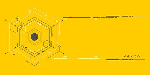 Technological background. Mechanical Engineering background . Linear geomet.. Stock Illustration