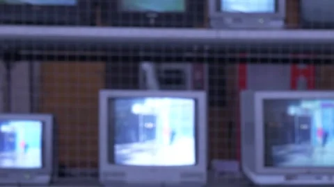 Technological background from outdated TV models of the last century. 库存影片 277565022