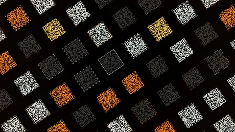 Technological background with parallel rows of orange, yellow, white, and black Stock-Footage 156076280