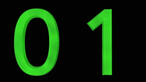Technological background. Representation of binary code. Green binary digits Video stock 153065468