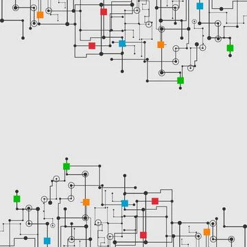 Technological background with a scheme Stock Illustration