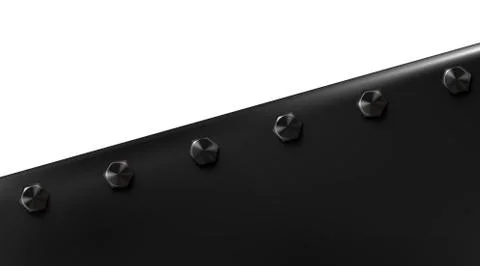 Technological background from sheet painted metal or plastic bolted. Black Stock Illustration
