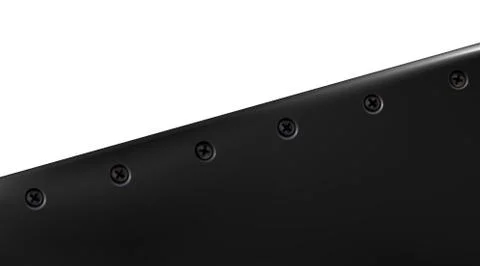 Technological background from sheet painted metal or plastic, screwed. Black Stock Illustration