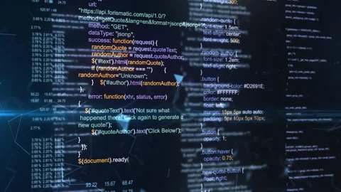 Technological background. Software source code. Program code. Programming c.. 스톡 동영상 233150471