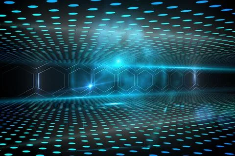 Technological black and blue background 库存插图