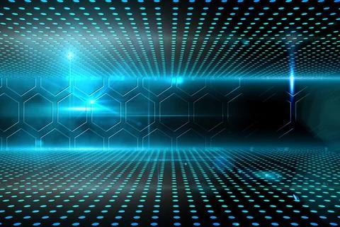 Technological black and blue background 库存插图