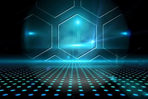 Technological black and blue background 스톡 일러스트