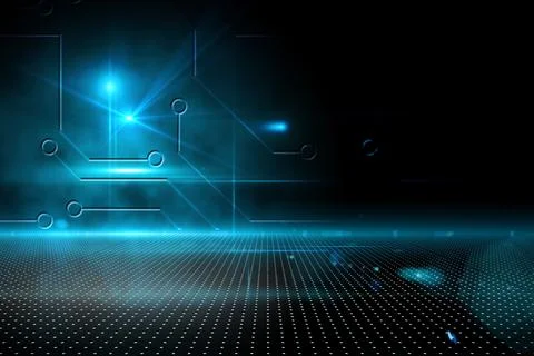 Technological black background 스톡 일러스트