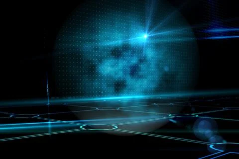 Technological black background Stock Photos