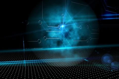 Technological black background 写真素材