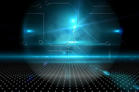 Technological black background Stock Photos