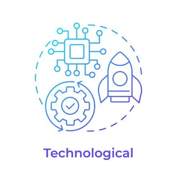 Technological blue gradient concept icon Stock Illustration