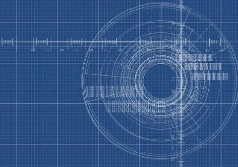 Technological blueprint digital interface background vector Stock Illustration