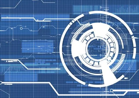Technological blueprint technical circuit background vector Stock Illustration