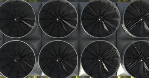 Technological chiller cooling systems, a heat exchanger in which the gas Stock Illustration