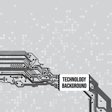 Technological circuit background, concept design, space for text. Vector cyber Stock Illustration