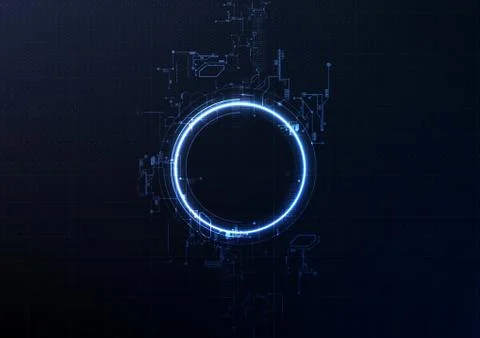 Technological circuit intelligent interface connection abstract template back Stock Illustration