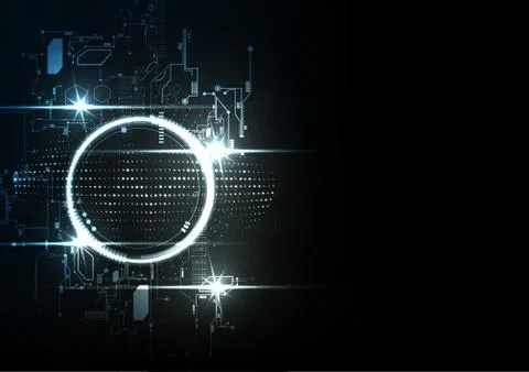 Technological circuit system abstract background vector Stock Illustration