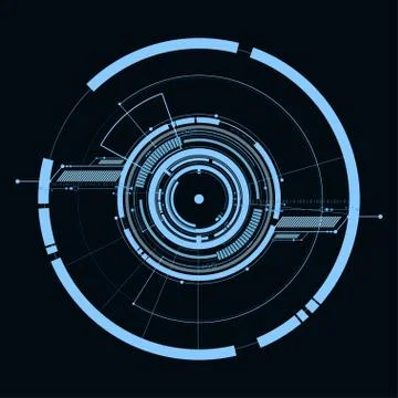 Technological communication concept interface background vector Stock Illustration