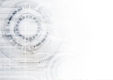 Technological communication digital circle modern interface abstract backgrou Stock Illustration