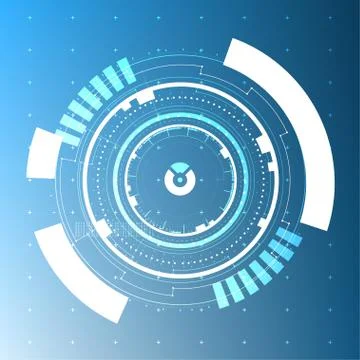 Technological communication future interface background vector Stock Illustration