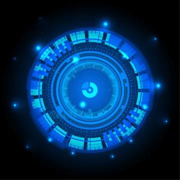 Technological communication glowing modern interface background vector Stock Illustration