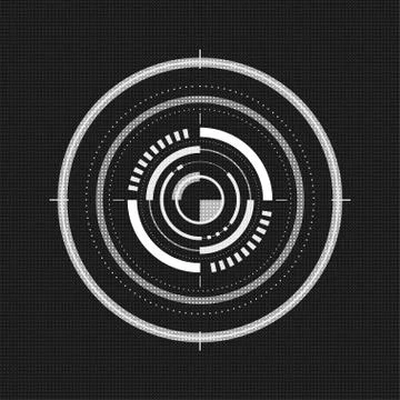 Technological communication monotone interface background vector Stock Illustration