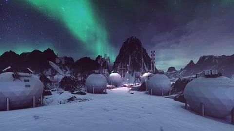 Technological complex on the planet Video stock 245915179