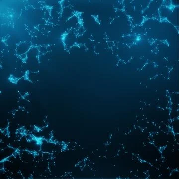 Technological connection futuristic shape, blue dot network, abstract background Stock Illustration