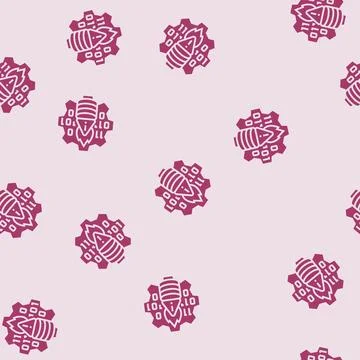 Technological crisis glyph seamless pattern Stockillustratie