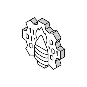 Technological crisis isometric icon vector illustration Stock Illustration