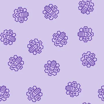 Technological crisis line seamless pattern Stock Illustration