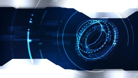 Technological cyber interface future system platform abstract background temp イラスト素材