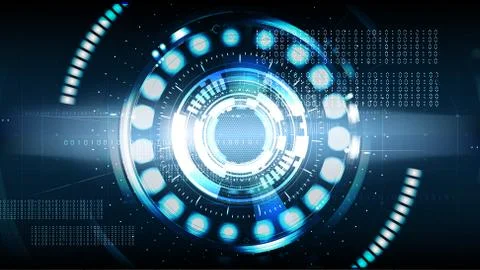 Technological cybersecurity future abstract background vector Stock Illustration