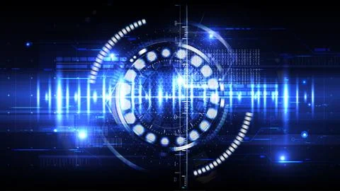 Technological cybersecurity identification abstract background vector Stock Illustration