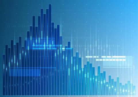 Technological cybersecurity modern graph abstract background vector Stock Illustration