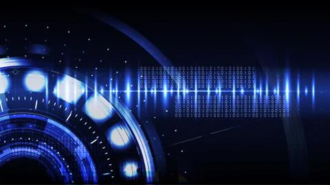 Technological cybersecurity modern interface abstract background vector Stock Illustration