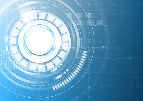 Technological digital abstract modern hud interface template background vecto Stock Illustration