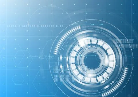 Technological digital abstract modern hud interface background vector Stock Illustration