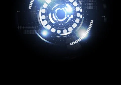Technological digital abstract modern light hud interface background vector Stock Illustration