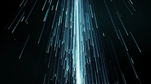 Technological digital background with flying upward glowing neon particles Stock Footage 324149751