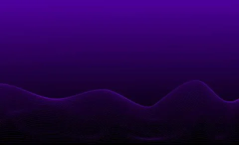 Technological digital background. Waves on a purple background. Dynamic waves Stock Illustration