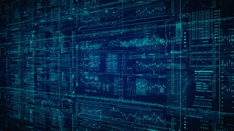 Technological digital board with interactive display. Video stock 85589164