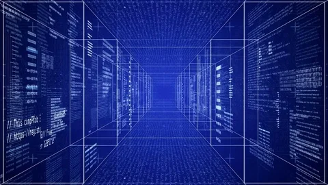 Technological digital tunnel. Stock Footage 79504104