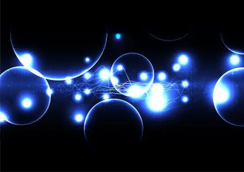 Technological electrical bokeh vector background abstract Stockillustratie