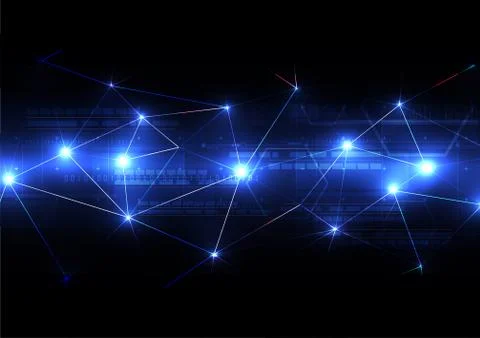 Technological electrical system vector background abstract Stock Illustration