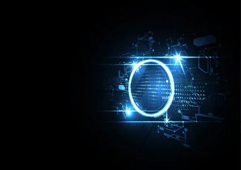 Technological encryption circuit system concept abstract background vector Stock Illustration